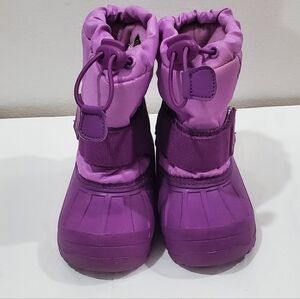 Kids Purple Winter Boots Sz 5-6
